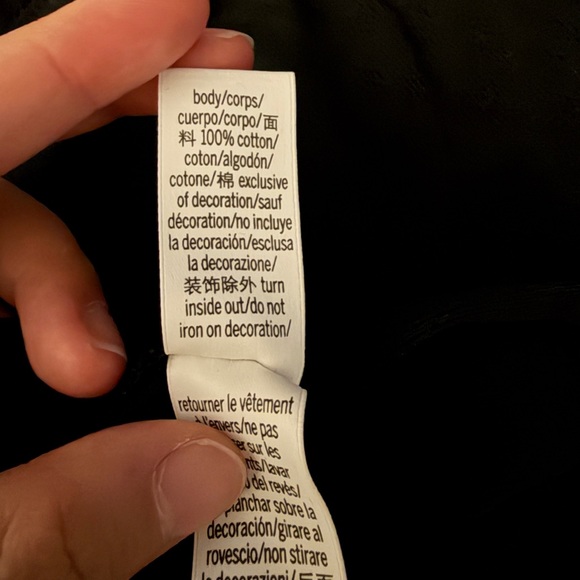 PINK Victoria's Secret Cotton Heart Pointelle Crop Top Black Pajama Set BNWT - Picture 11 of 12